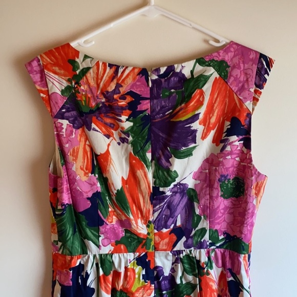 J.Crew Factory Colorful Floral Sheath Dress Size 8 - Picture 6 of 9